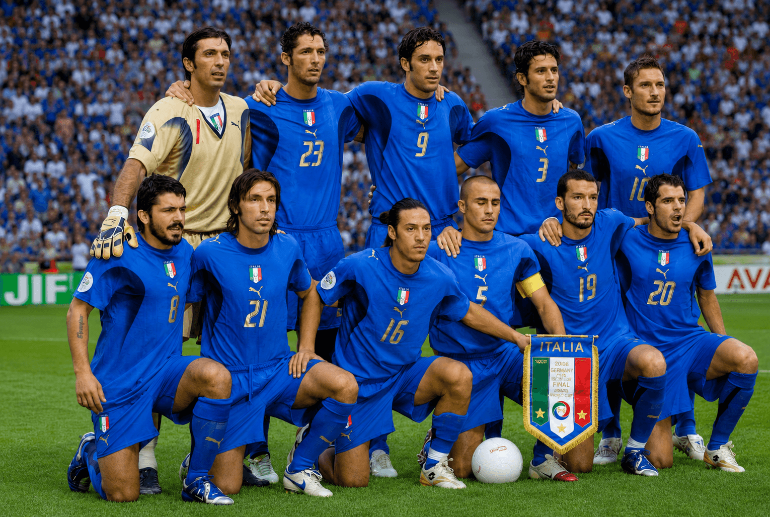 La nazionale italiana in posa